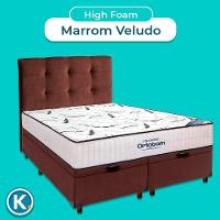 Box Baú Blindado Com Colchão Queen High Foam Ortobom + Cabeceira