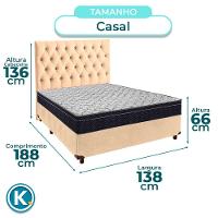 Cama Box Perola Com Colchão Casal Airtech 150 Ortobom + Cabeceira - 3