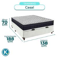 Box Baú Blindado Branco + Colchão Casal Airtech 150 Ortobom - 3