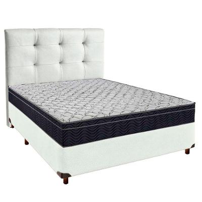 Cama Box Branco+ Colchão Casal Airtech 150 Ortobom + Cabeceira