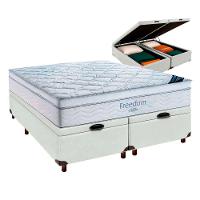 Box Baú Blindado Branco + Colchão Queen Freedom Ortobom - 1
