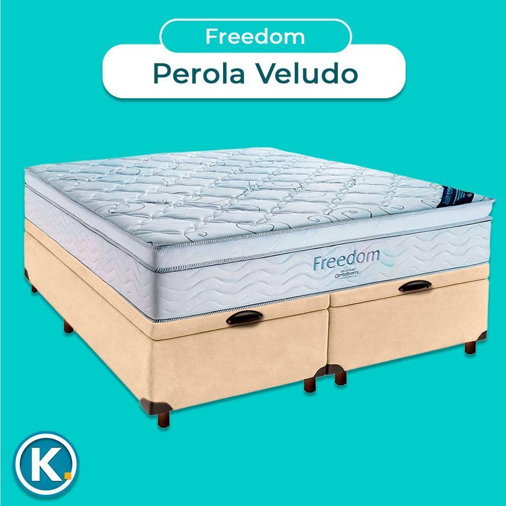 Box Baú Blindado Perola + Colchão Queen Freedom Ortobom - 4