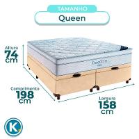 Box Baú Blindado Perola + Colchão Queen Freedom Ortobom - 3