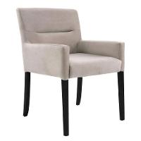 Poltrona Sala De Estar Decorativa Base Madeira Vicenza Veludo Nude G15 - 1