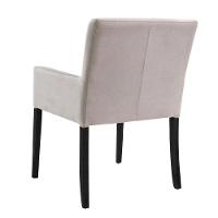 Poltrona Sala De Estar Decorativa Base Madeira Vicenza Veludo Nude G15 - 3