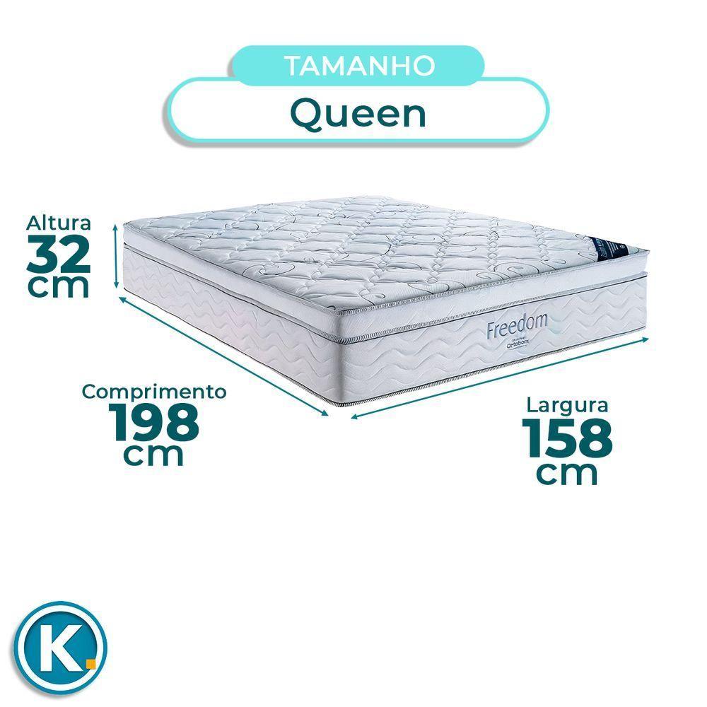 Box Baú Blindado Marrom + Colchão Queen Freedom Ortobom - 5