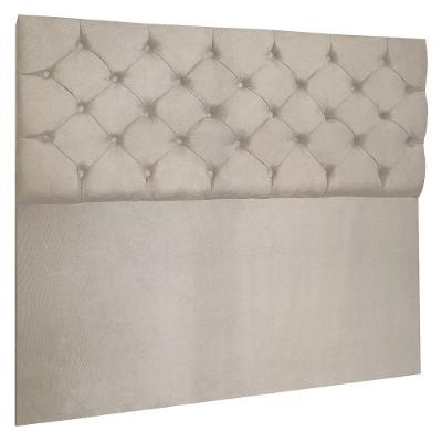 Cabeceira Capitonê Queen 1,60m Jade Suede Bege