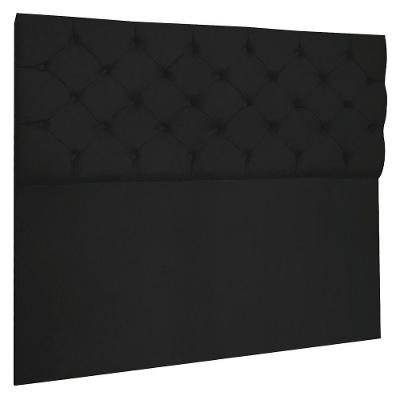 Cabeceira Capitonê King 1,95m Jade Suede Preto