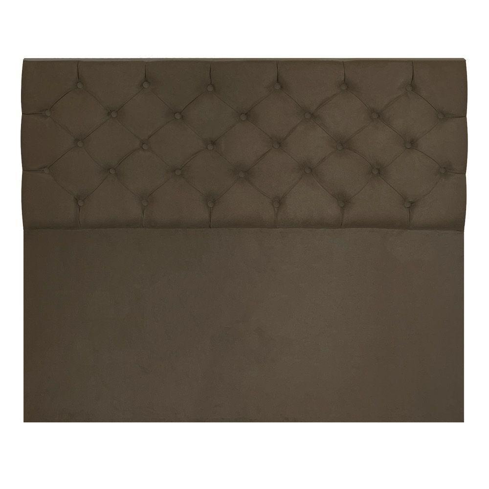 Cabeceira Capitonê Queen 1,60m Jade Suede Marrom - 3