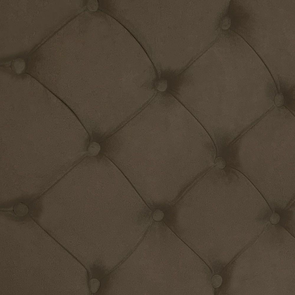 Cabeceira Capitonê Queen 1,60m Jade Suede Marrom - 4