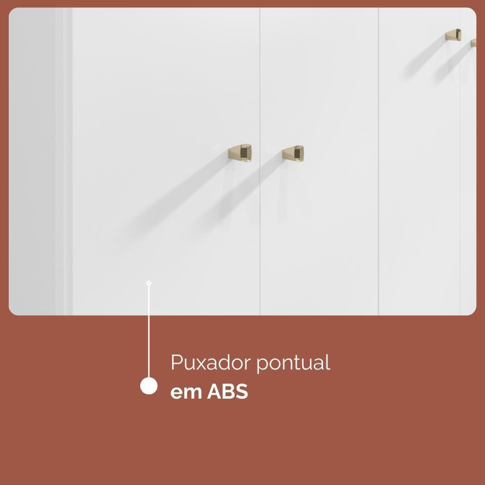 Guarda Roupa Casal 6 Portas 2 Gavetas Touch - Branco-rosa Flex - 7