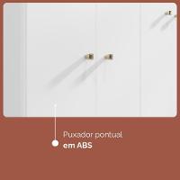 Guarda Roupa Casal 6 Portas 2 Gavetas Touch - Branco-rosa Flex - 7