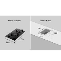 Cooktop 2 Bocas Atlas U Top Com Mesa De Vidro Preto Bivolt Bivolt - 5