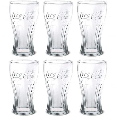 Jogo De Copos Contour Coca Cola Cristal 300 Ml - 6 Und