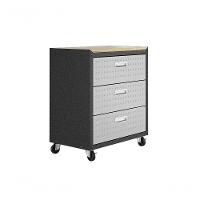 Balcão Multiúso Titanium Itatiaia - 3 Gavetas Preto C- Cinza - 1