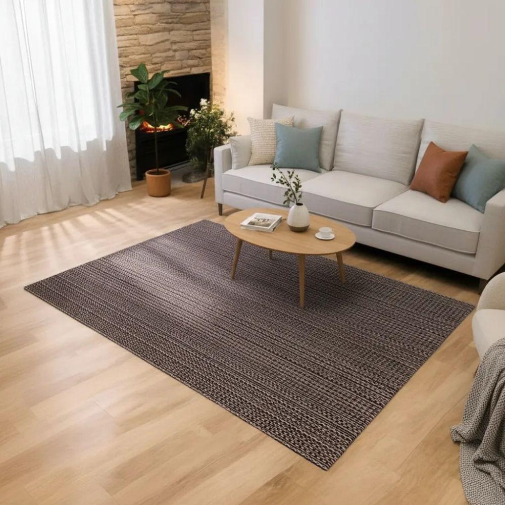 Tapete Sala Quarto Lavavel Luxo Antiderrapante 140x200 Marrom Cipó - 2