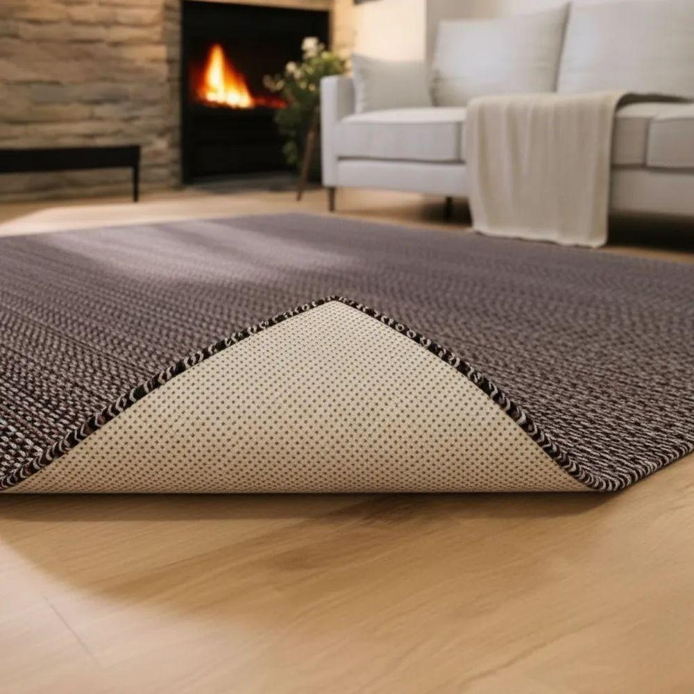 Tapete Sala Quarto Lavavel Luxo Antiderrapante 140x200 Marrom Cipó - 4