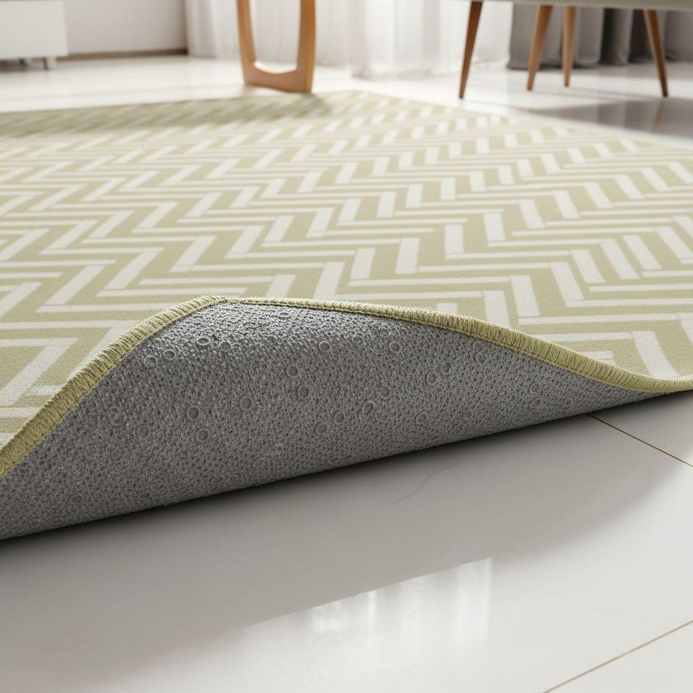 Tapete Para Sala Quarto Antiderrapante Fácil Limpar Grande Marfim 200x250 Ht08 - 4