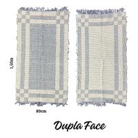 Tapete Passadeira Dupla Face Artesanal Algodão Confy 80x150 Cinza - 6