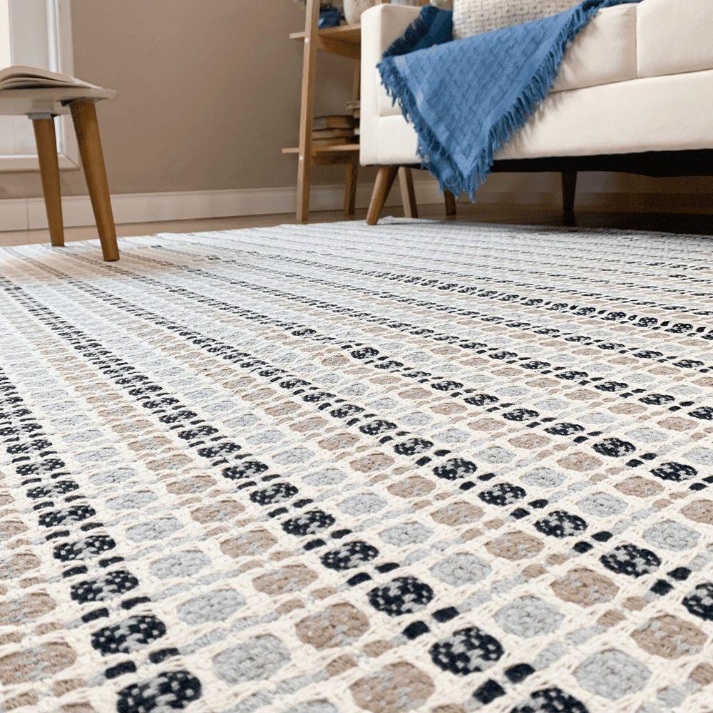 Tapete Sala Quarto Lavavel Luxo Antiderrapante 200x140 Artesanal Petro - 6