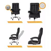 Kit 2 Cadeiras De Escritório Presidente Executiva Big Com Molas Ensacadas Confortável Giratória Preto - 3