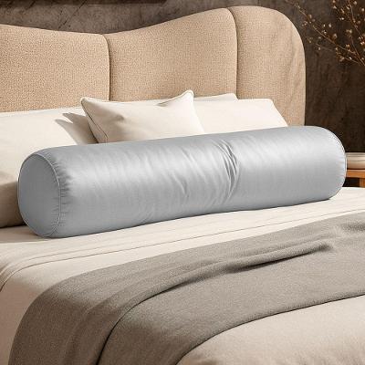 Almofada Travesseiro Bastão Tubo Rolo Dot 140cm Macia Veludo Cinza Claro - Desk Design