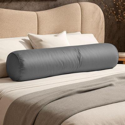 Almofada Travesseiro Bastão Tubo Rolo Dot 140cm Macia Veludo Cinza - Desk Design