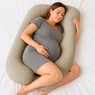 Almofada Travesseiro De Corpo Gestante Relaxante Isa Grande Macia Veludo Bege - Desk Design