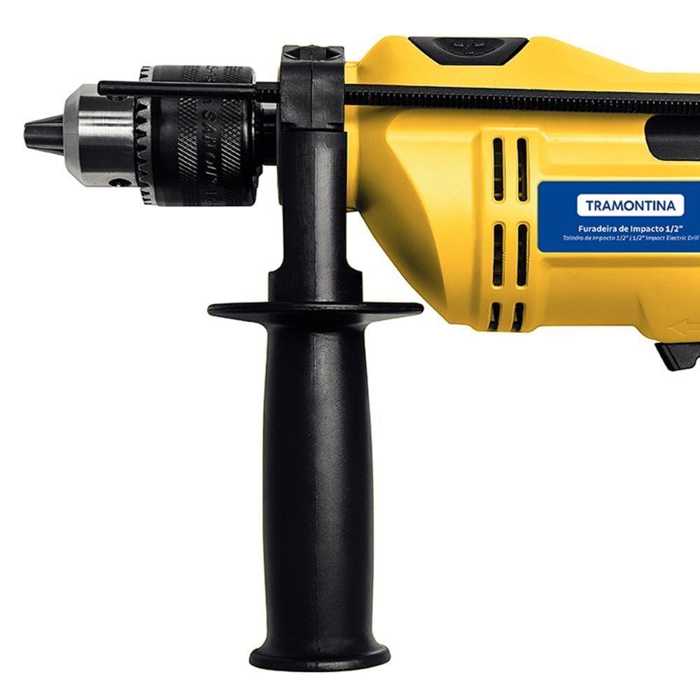 Furadeira De Impacto 500W 1/2 Com Empunhadura E Sistema De Reversão Tramontina 42360220 220V - 2