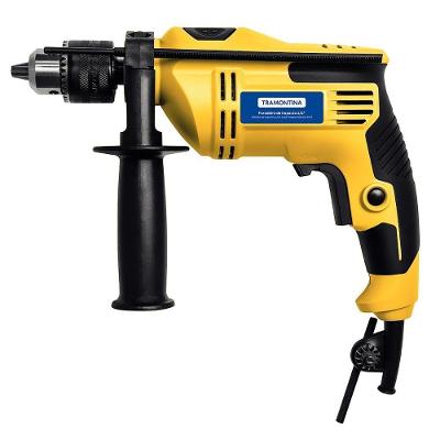 Furadeira De Impacto 500W 1/2 Com Empunhadura E Sistema De Reversão Tramontina 42360220 220V