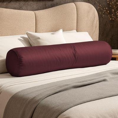 Almofada Travesseiro Bastão Tubo Rolo Dot 140cm Macia Veludo Vermelho Escuro - Desk Design