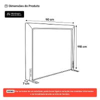 Cabeceira Cama Box Solteiro Alba 90cm Com Frame Linho Cinza - Desk Design