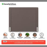 Cabeceira Cama Box Casal Padrão Alba 140cm Com Frame Linho Marrom - Desk Design - 3