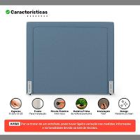 Cabeceira Cama Box Casal Padrão Alba 140cm Com Frame Linho Azul - Desk Design - 6
