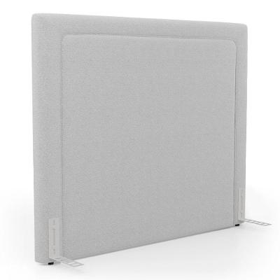 Cabeceira Cama Box Queen Size Alba 160cm Com Frame Bouclé Cinza Claro - Desk Design