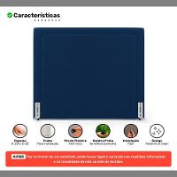 Cabeceira Cama Box Casal Padrão Alba 140cm Com Frame Veludo Azul Marinho - Desk Design - 2