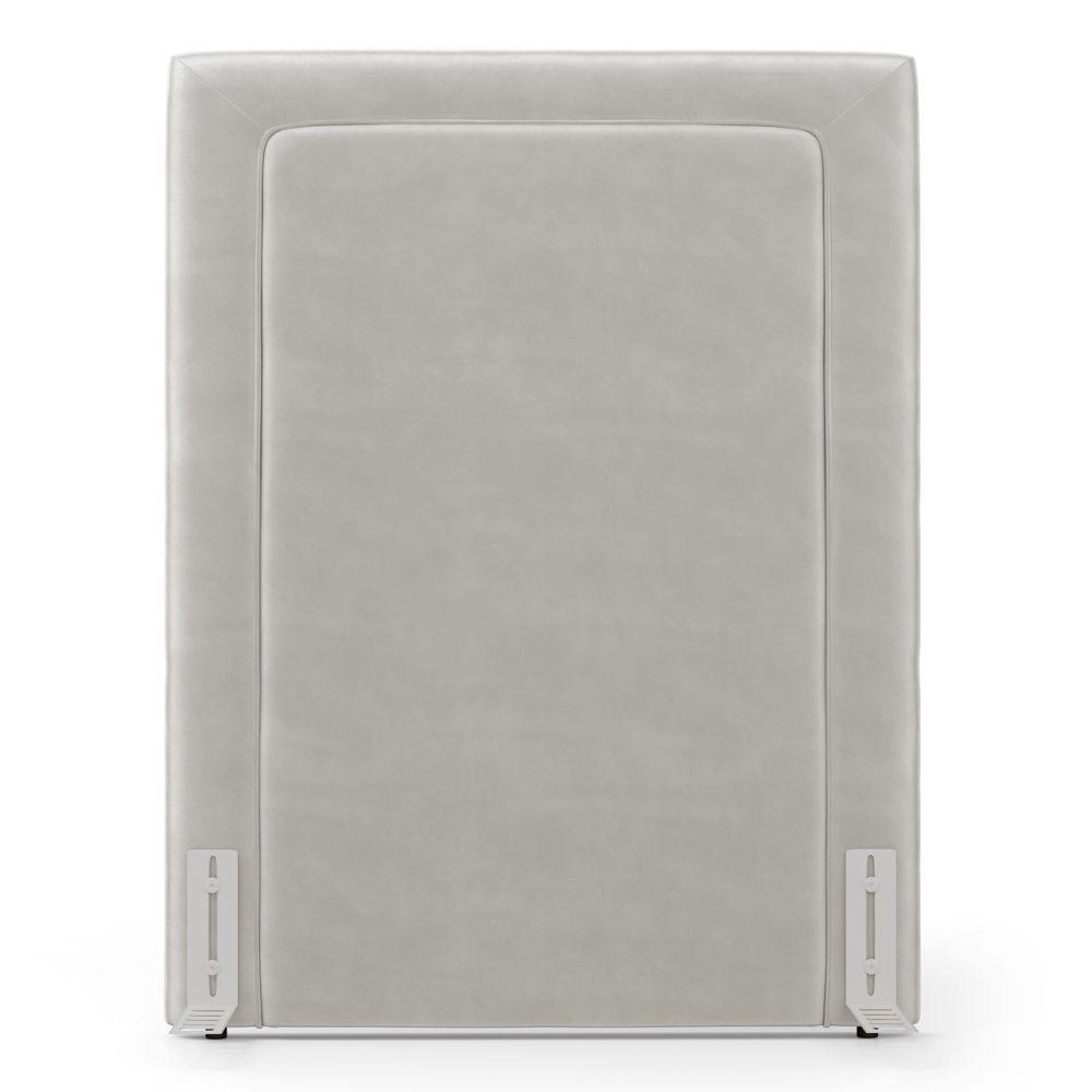 Cabeceira Cama Box Solteiro Alba 90cm Com Frame Veludo Bege Claro - Desk Design - 6