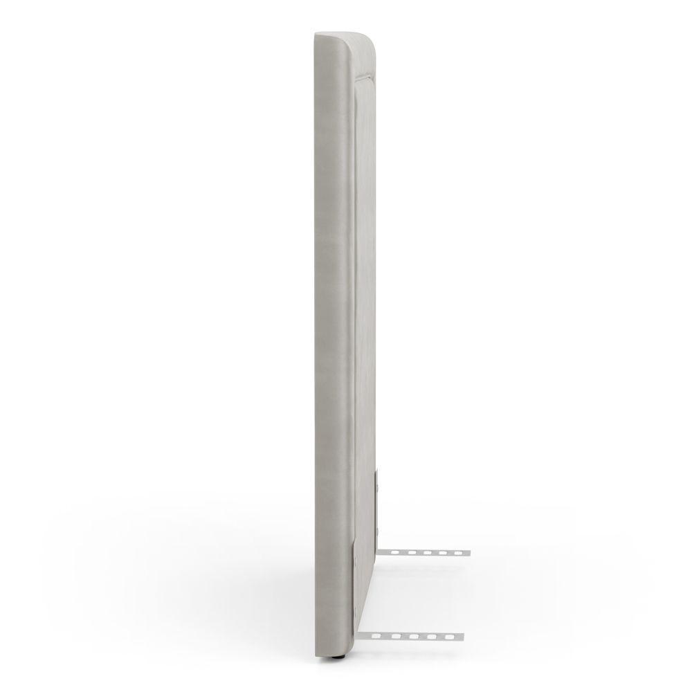 Cabeceira Cama Box Solteiro Alba 90cm Com Frame Veludo Bege Claro - Desk Design - 7