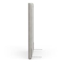 Cabeceira Cama Box Solteiro Alba 90cm Com Frame Veludo Bege Claro - Desk Design - 7