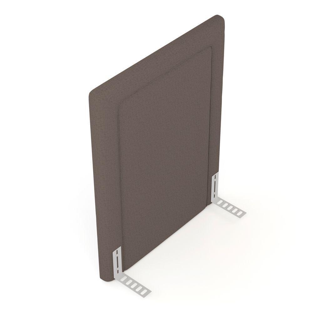 Cabeceira Cama Box Solteiro Alba 90cm Com Frame Linho Marrom - Desk Design - 6