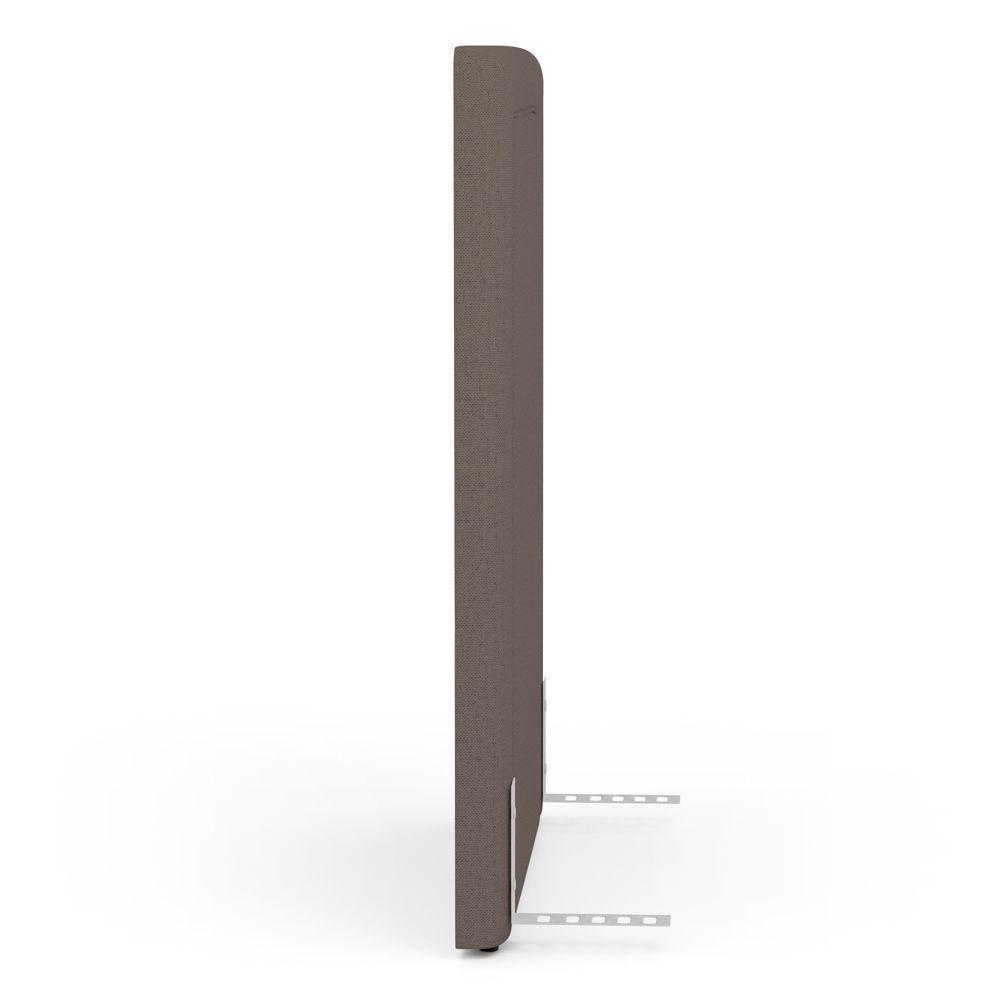 Cabeceira Cama Box Solteiro Alba 90cm Com Frame Linho Marrom - Desk Design - 7