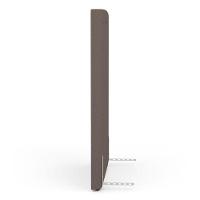 Cabeceira Cama Box Solteiro Alba 90cm Com Frame Linho Marrom - Desk Design - 7