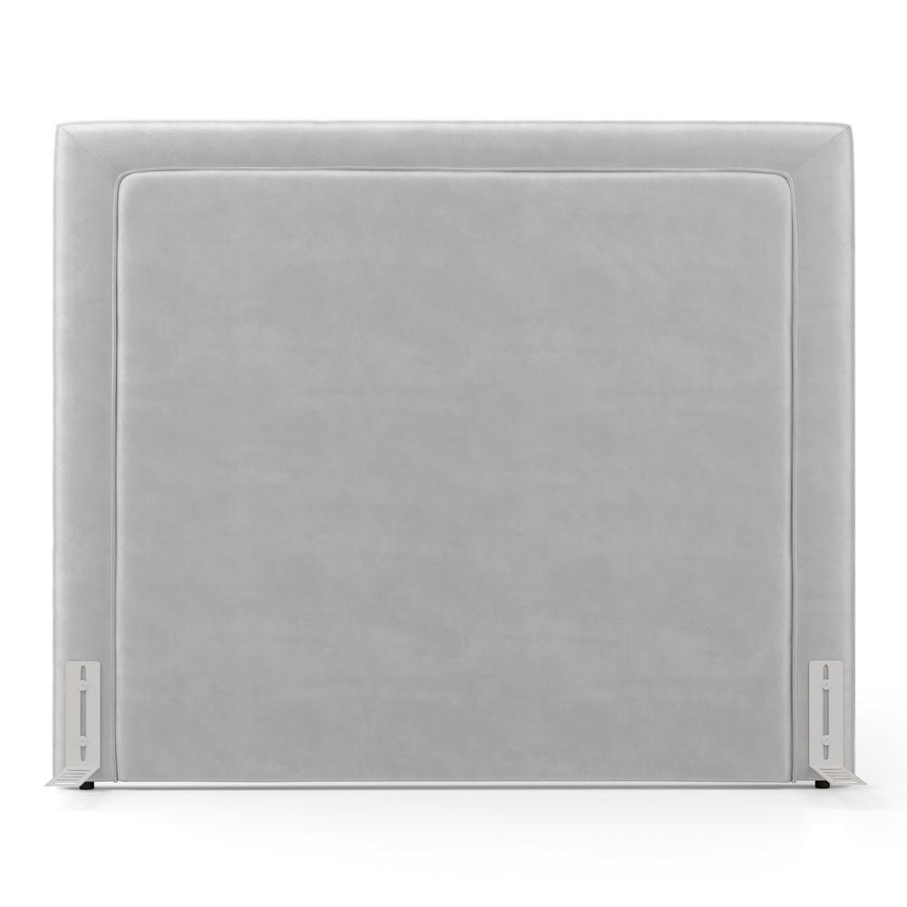 Cabeceira Cama Box King Size Alba 195cm Com Frame Veludo Cinza Claro - Desk Design - 5