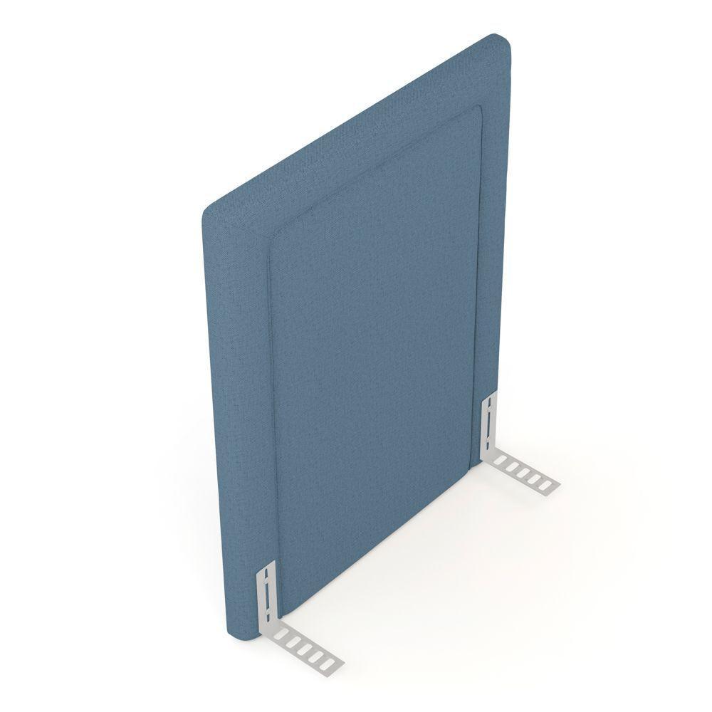 Cabeceira Cama Box Solteiro Alba 90cm Com Frame Linho Azul - Desk Design - 6