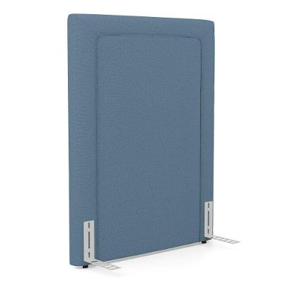 Cabeceira Cama Box Solteiro Alba 90cm Com Frame Linho Azul - Desk Design