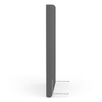 Cabeceira Cama Box Solteiro Alba 90cm Com Frame Bouclé Cinza Escuro - Desk Design - 7