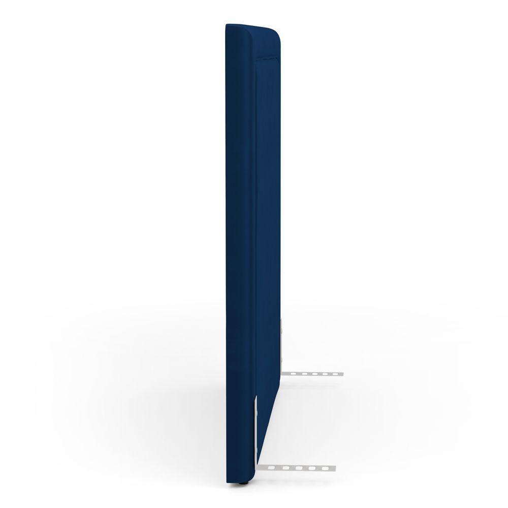 Cabeceira Cama Box Queen Size Alba 160cm Com Frame Veludo Azul Marinho - Desk Design - 7