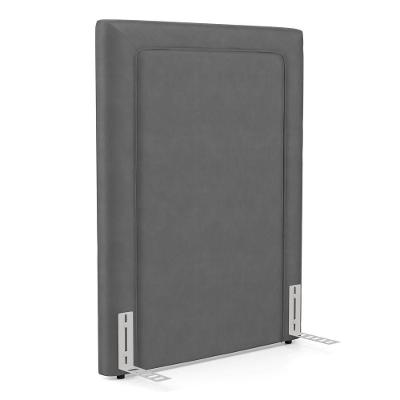 Cabeceira Cama Box Solteiro Alba 90cm Com Frame Veludo Cinza - Desk Design