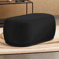 Puff Decorativo Orgânico Living Molly 02 Lugares Veludo Preto - Desk Design - 2