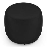 Puff Decorativo Orgânico Living Molly Redondo Veludo Preto - Desk Design - 5